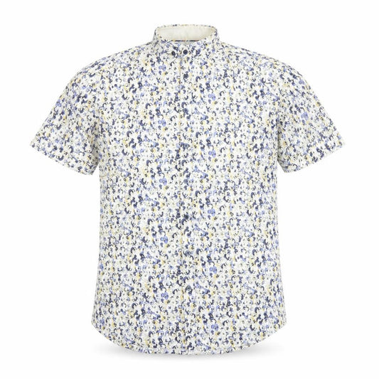 Desoto Men's Multicoloured Floral Short Sleeve Cotton Button-Up Shirt M