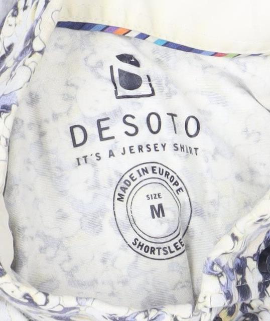 Desoto Men's Multicoloured Floral Short Sleeve Cotton Button-Up Shirt M