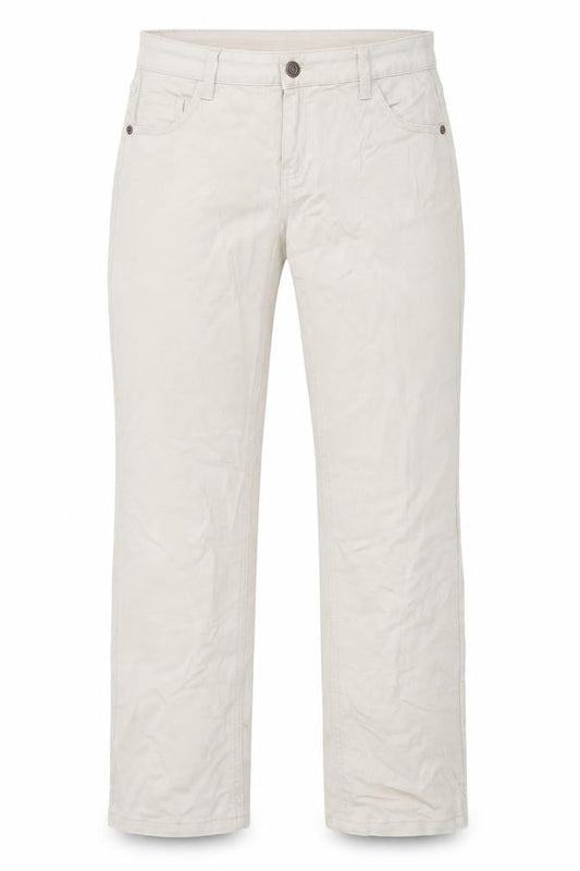 Dunnes Stores Beige Women's Straight Jeans Size 14L Cotton Blend Classic Fit