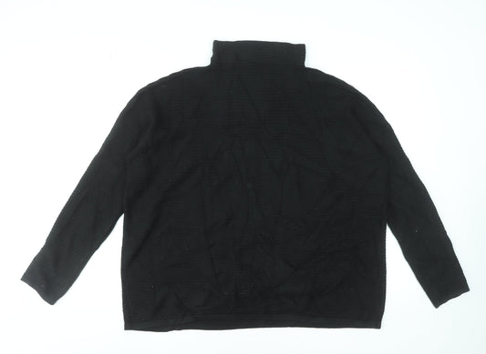 French Connection Womens Black Roll Neck Knit Jumper Size M
