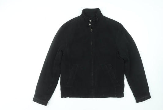 Next Men's Black Small Biker Jacket with Zip Pockets