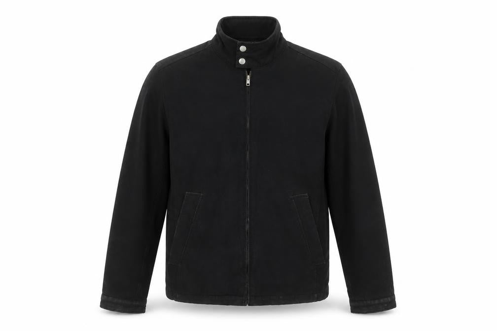 Next Men's Black Small Biker Jacket with Zip Pockets