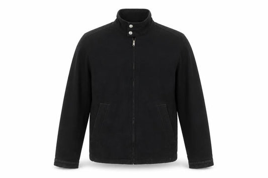 Next Men's Black Small Biker Jacket with Zip Pockets