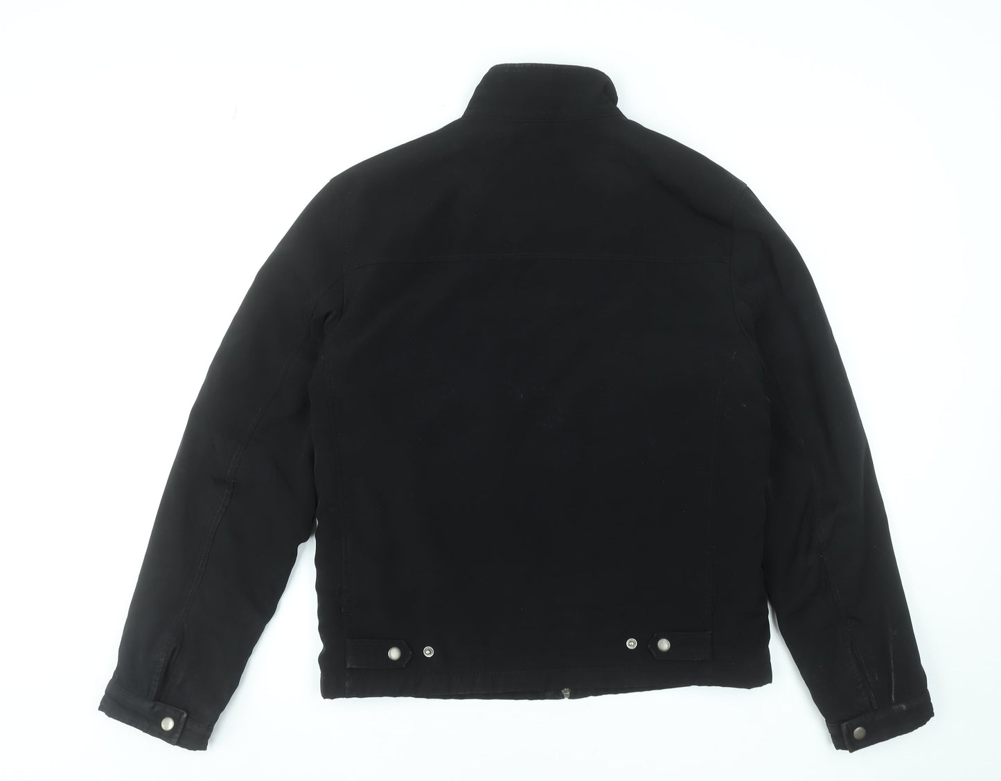 Next Men's Black Small Biker Jacket with Zip Pockets