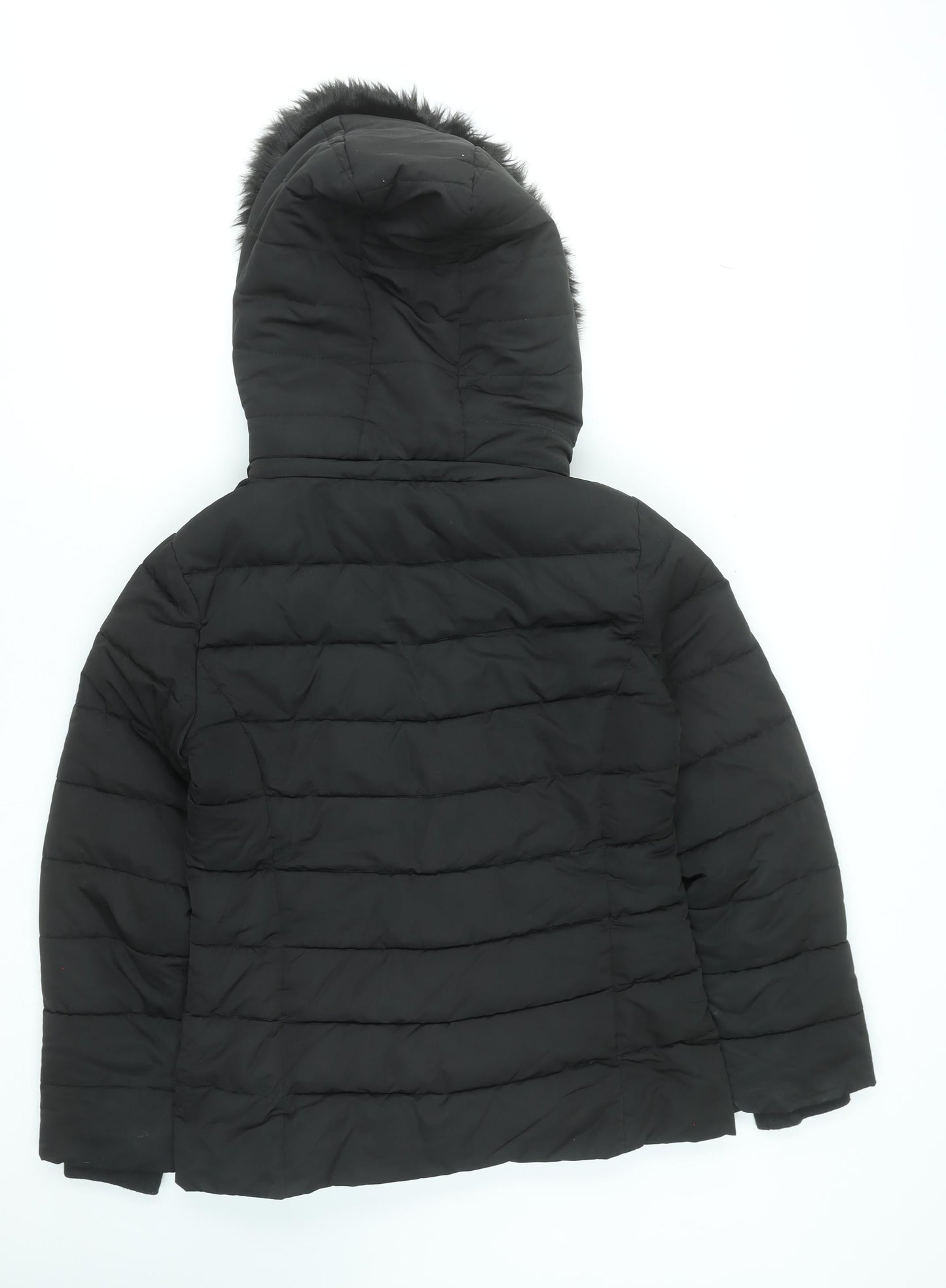 Stradivarius Women Black Size 12 Hooded Puffer Jacket