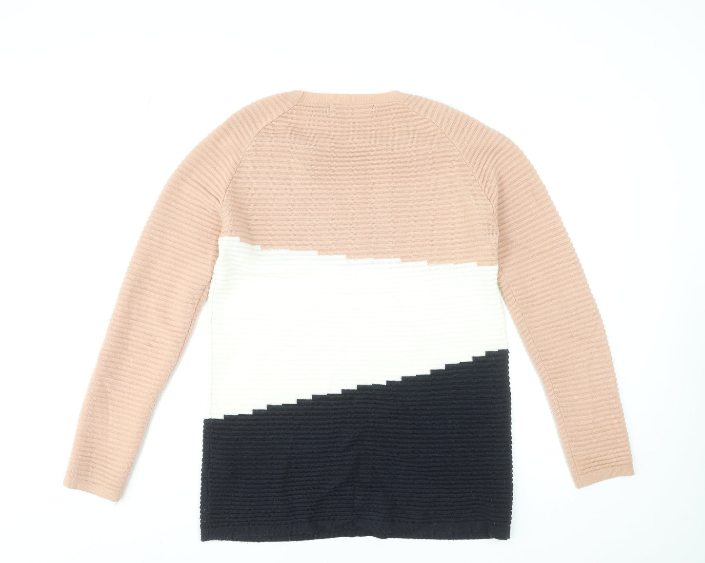 Vero Moda Women's Multicoloured Crew Neck Ribbed Knit Jumper M