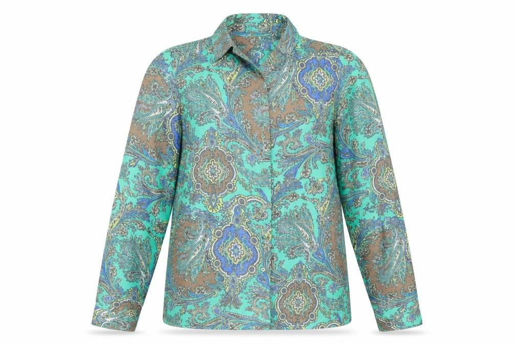 Sinequanone Women's Multicoloured Paisley Long Sleeve Blouse Size 12