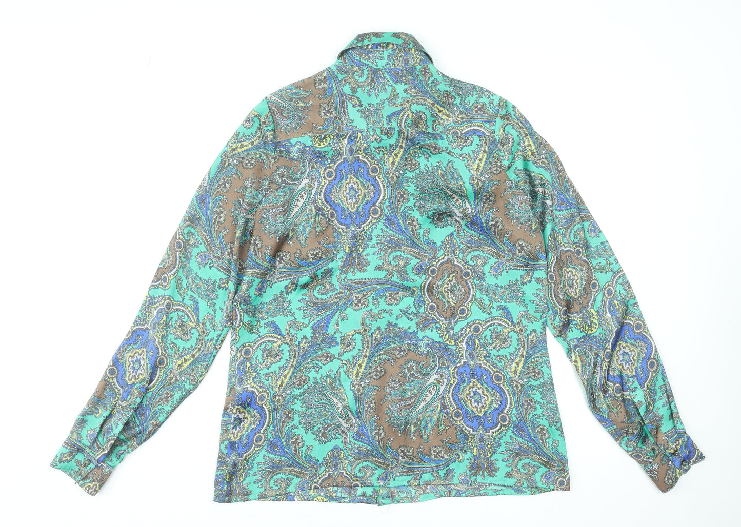 Sinequanone Women's Multicoloured Paisley Long Sleeve Blouse Size 12