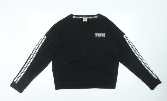 Victoria's Secret PINK Womens Black Pullover Sweatshirt Size S
