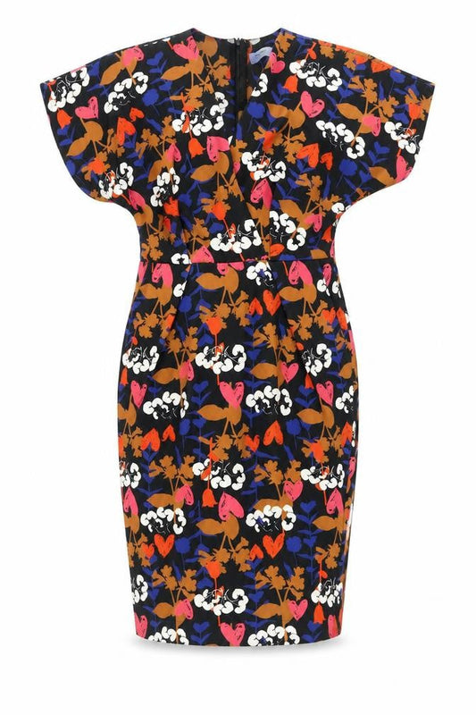 Flounce London Women’s Multicoloured Floral Sheath Dress Size 14