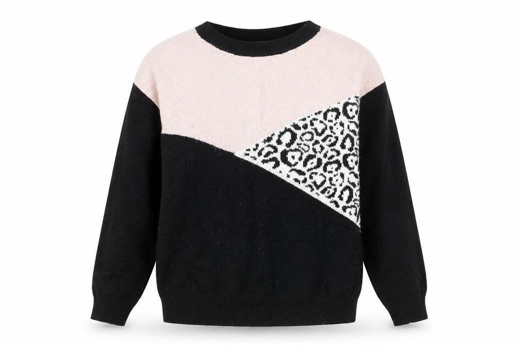 Stella Morgan Women's Black Animal Print Pullover Jumper Size 8