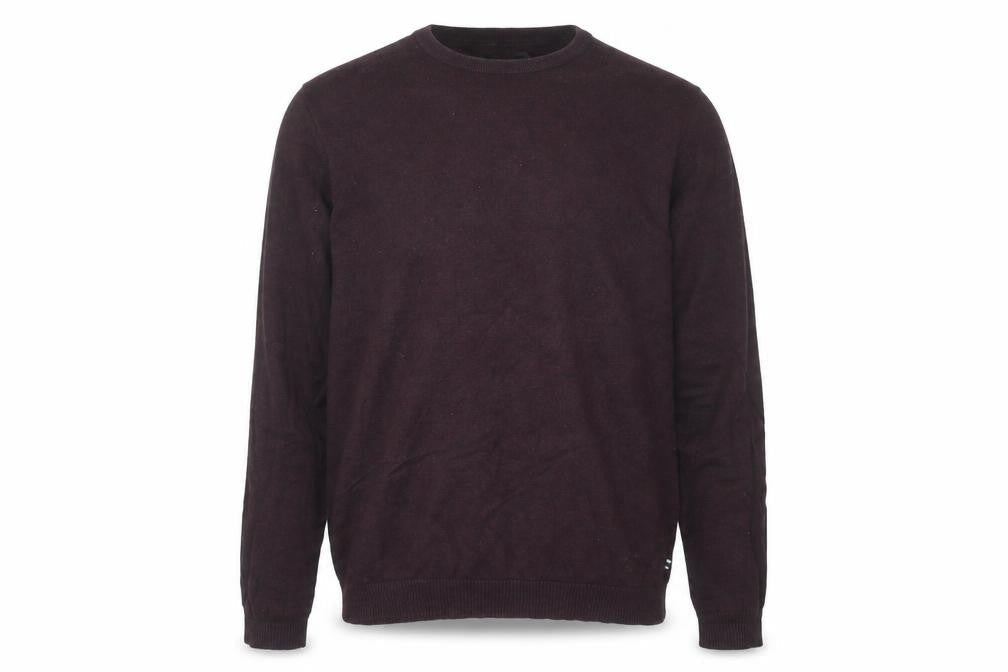 Jack & Jones Men's Brown Cotton Crew Neck Pullover Jumper Size L