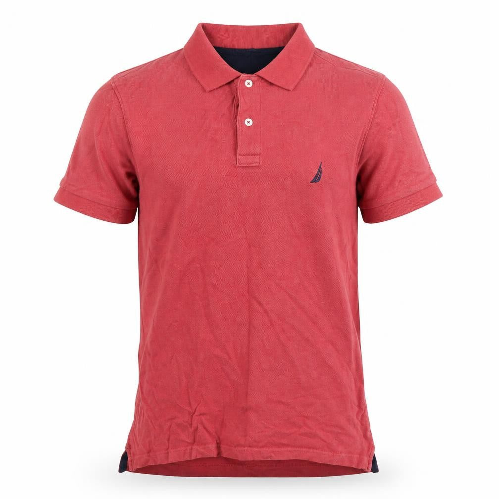 Nautica Men's Red Slim Fit Cotton Polo Shirt Size M