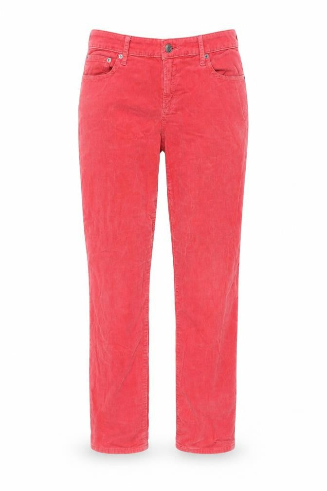 Gap Women’s Pink Corduroy 32 Petite Straight Stretch Jeans
