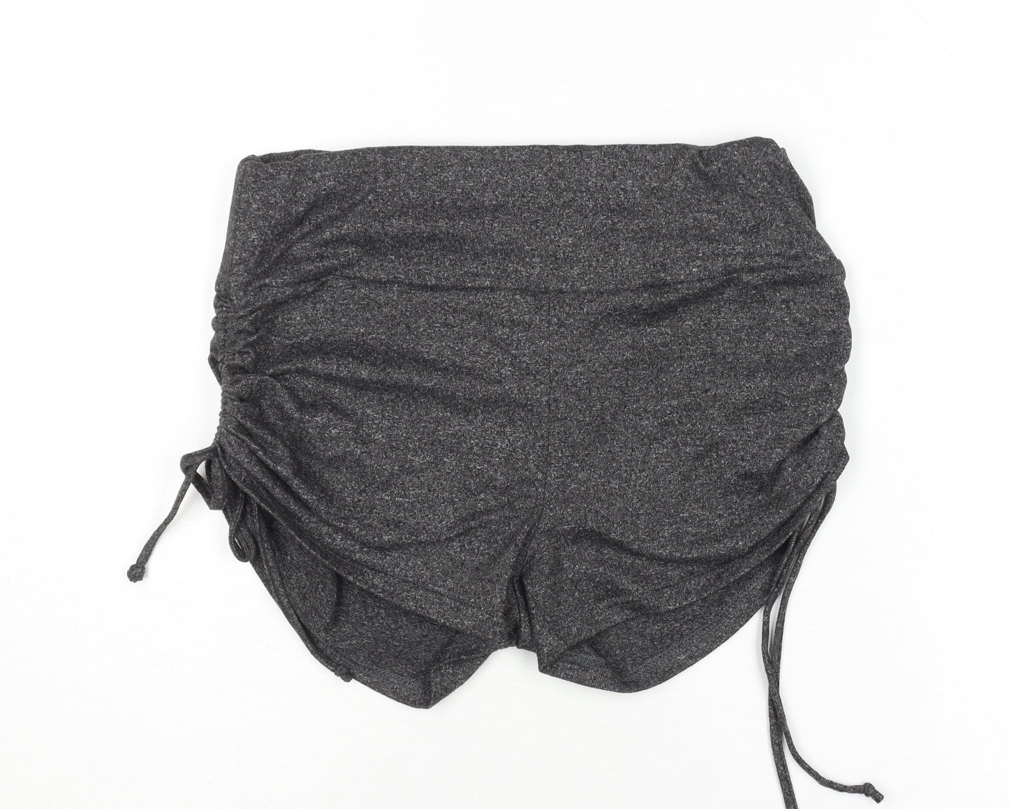 Shosho Womens Grey Biker Shorts L Stretch Activewear Fitness Yoga