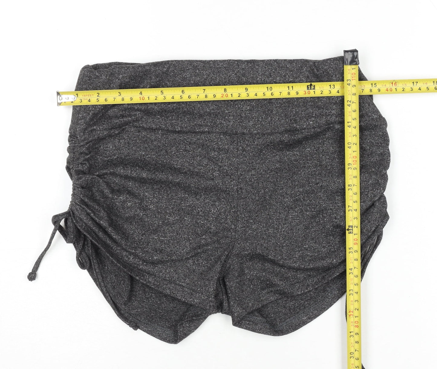 Shosho Womens Grey Biker Shorts L Stretch Activewear Fitness Yoga