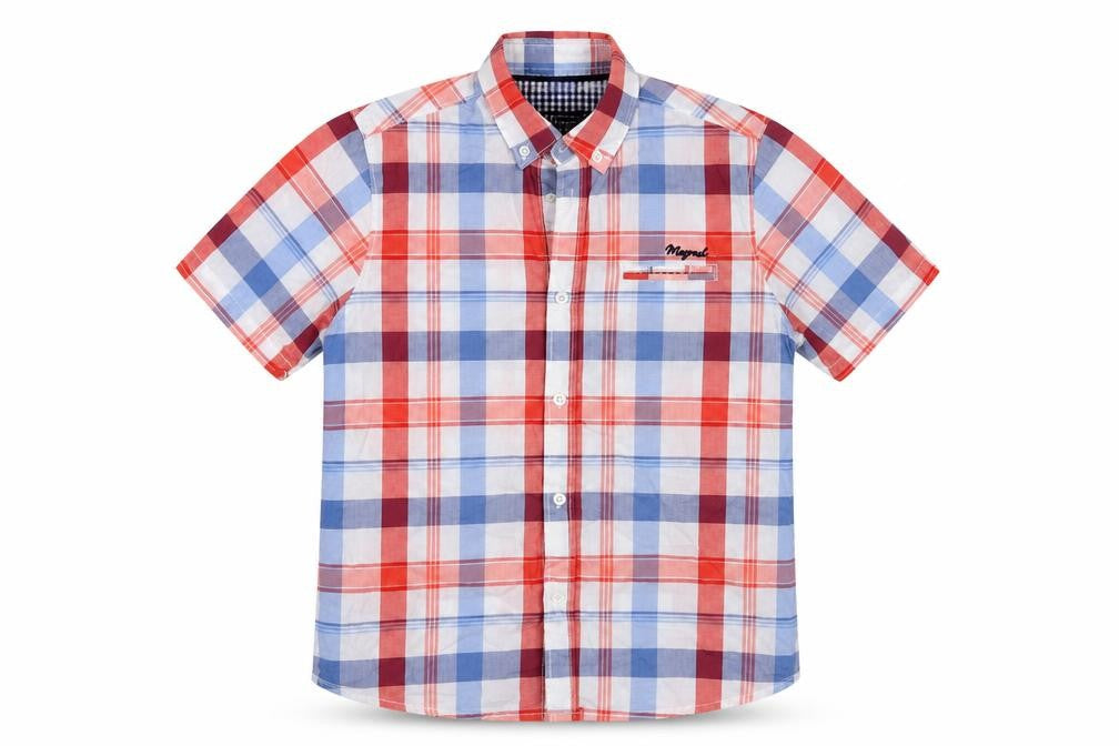 Mayoral Boys Multicoloured Check Short Sleeve Button-Up Shirt 8 Years