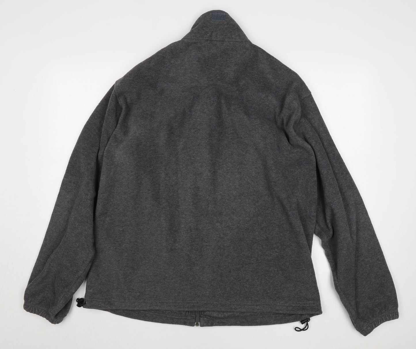 DX Men's Grey Fleece Full Zip Outdoor Jacket Size L Regular Fit