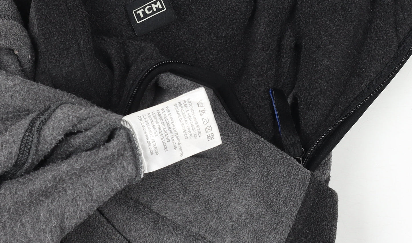 TCM Men's Grey Fleece 1/4 Zip Sport Jacket Size Regular