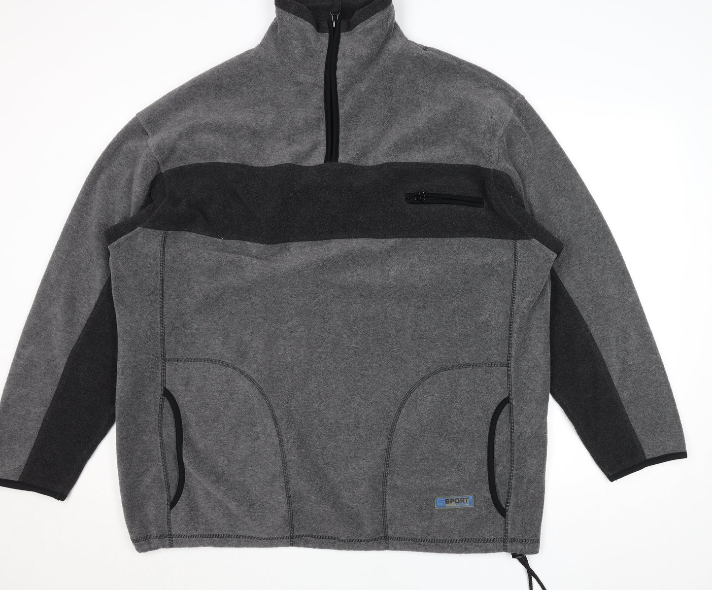TCM Men’s Grey Fleece Quarter Zip Outdoor Jacket Size L