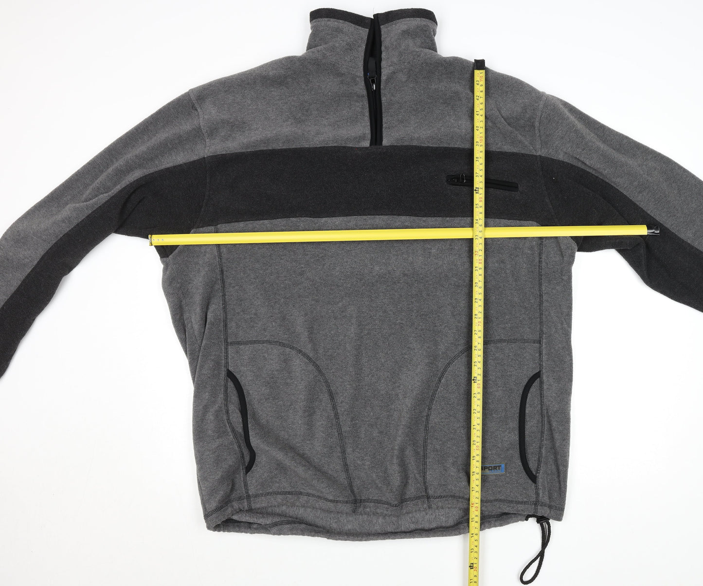 TCM Men’s Grey Fleece Quarter Zip Outdoor Jacket Size L