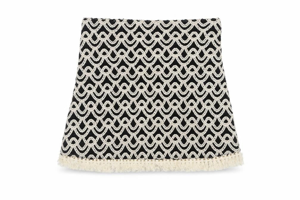 Primark Women’s Black Lace Fringe Short Pencil Skirt Size S