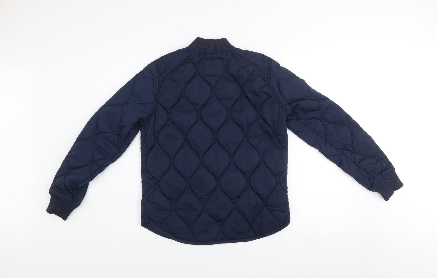 Old Navy Men's Blue Quilted Bomber Jacket XS Polyester Lightweight