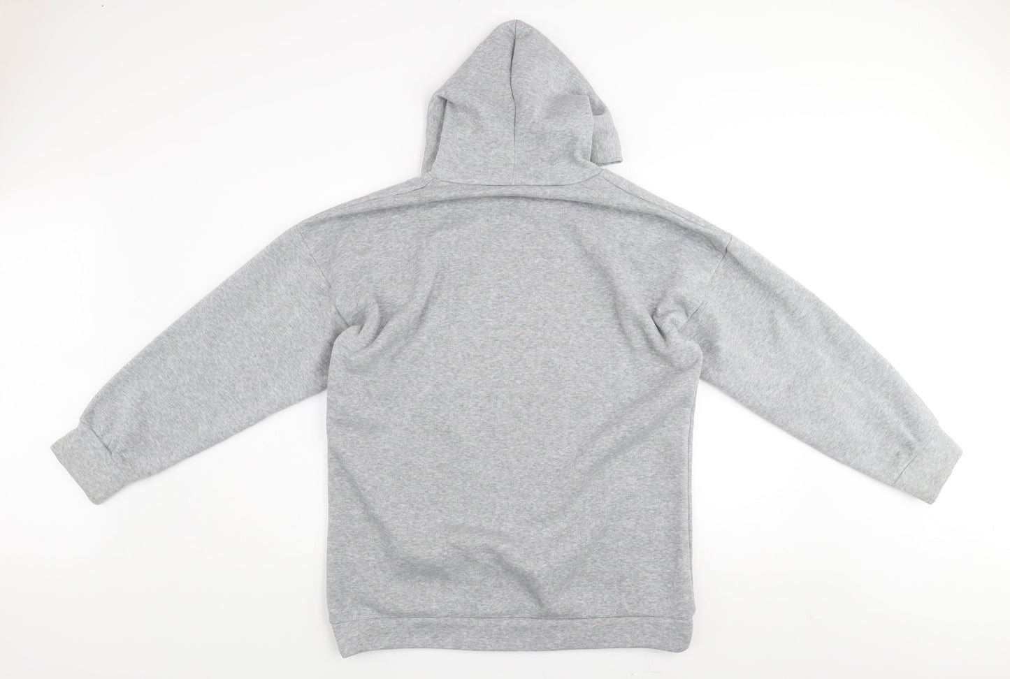 Pretty Body Women Grey Pullover Hoodie S/M Polyester Blend