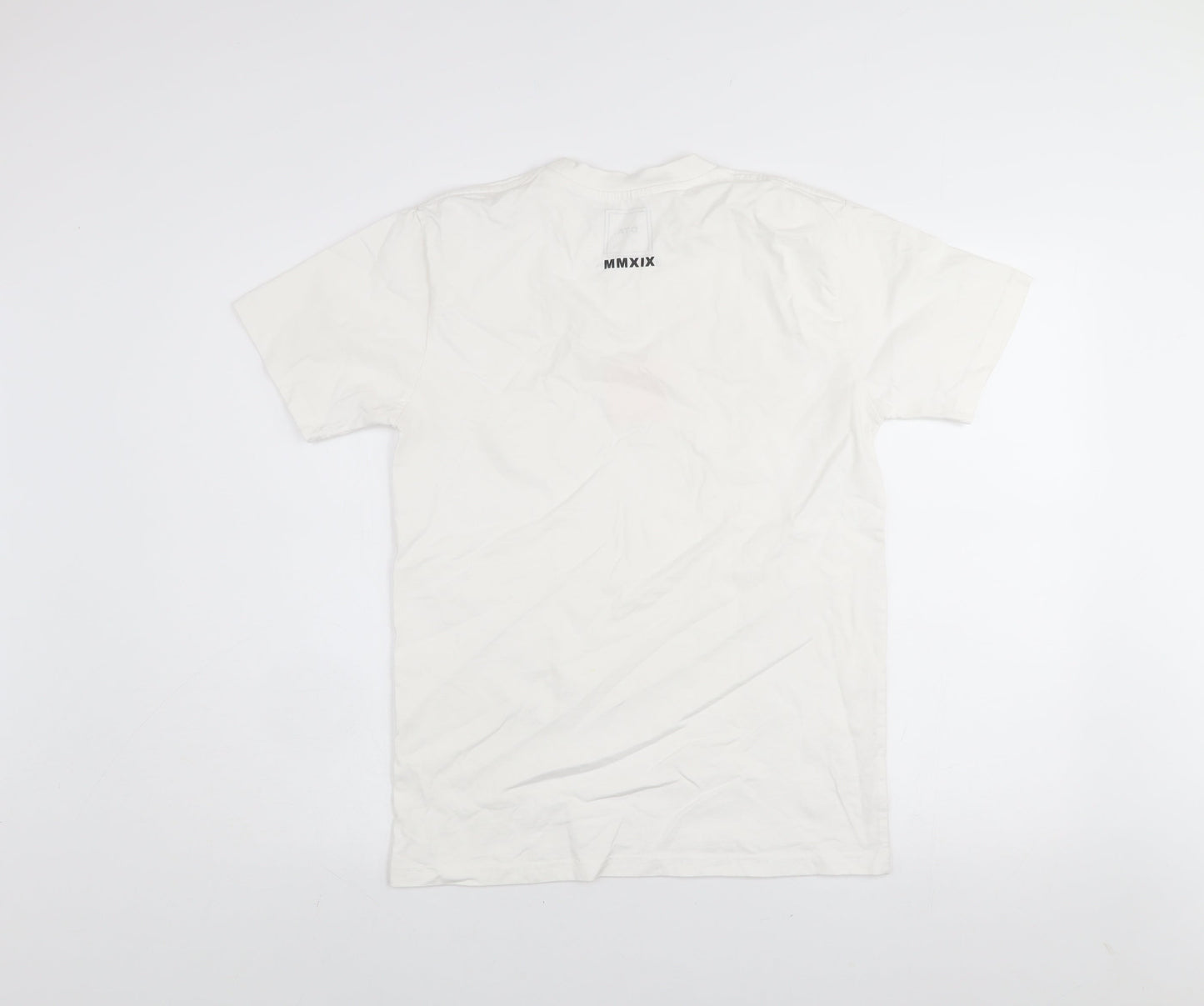 DTA Men’s White Crew Neck Short Sleeve Graphic T-Shirt S