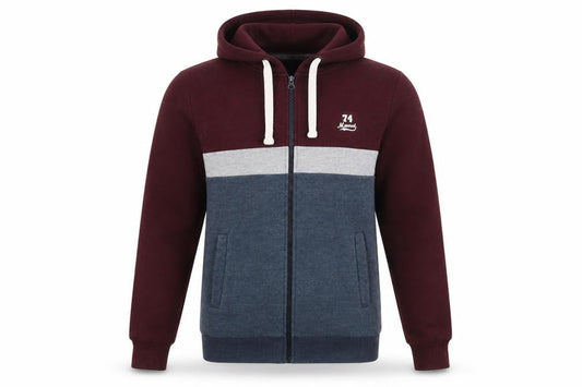 Mineral 74 Men’s Multicoloured Zip Hoodie Jacket Size S Cotton Blend