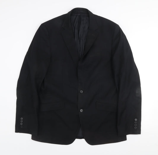 Daniel Grahame Men's Black 40L Single-Breasted Blazer Jacket