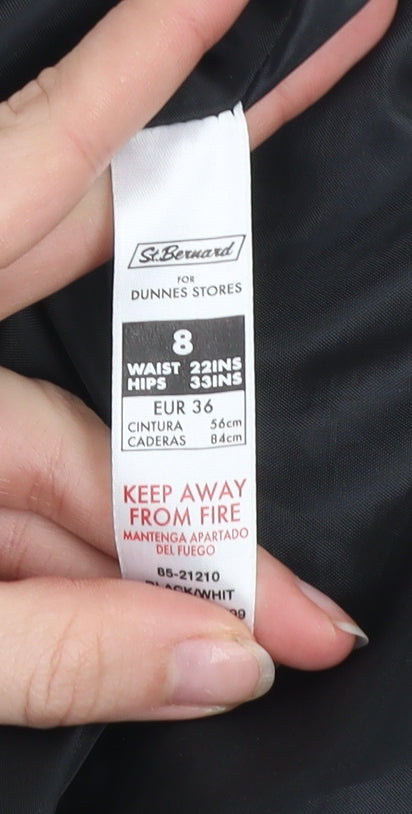 St. Bernard for Dunnes Stores Grey Wool Blend A-Line Floral Embroidered Skirt Women's Size 8