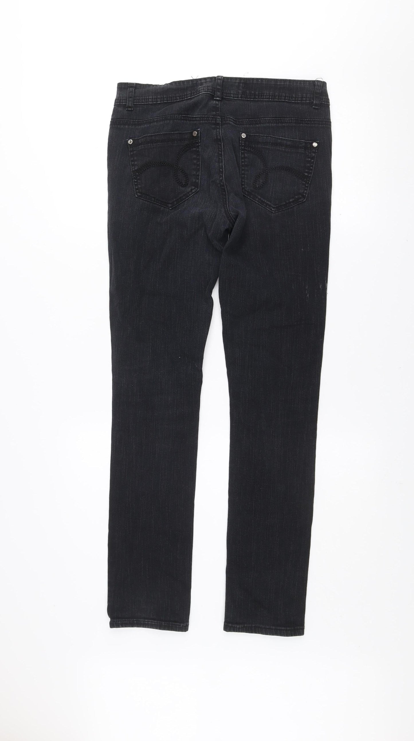 Dunnes Women’s Black Skinny Jeans Size 12 Slim Fit Denim