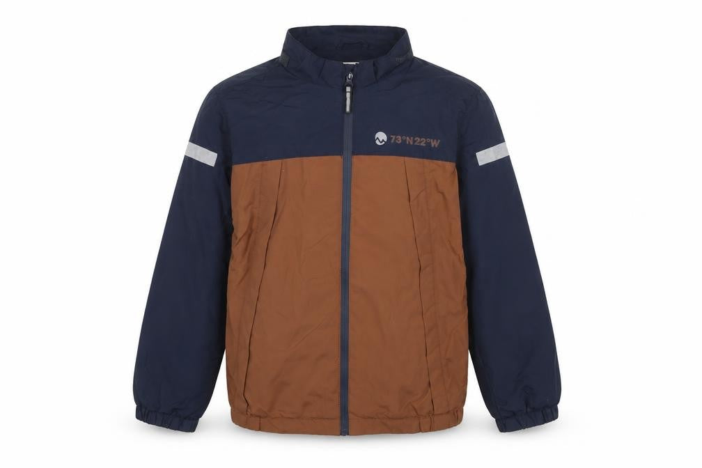 H&M Boys Blue Brown Reflective Windbreaker Jacket 9-10 Years