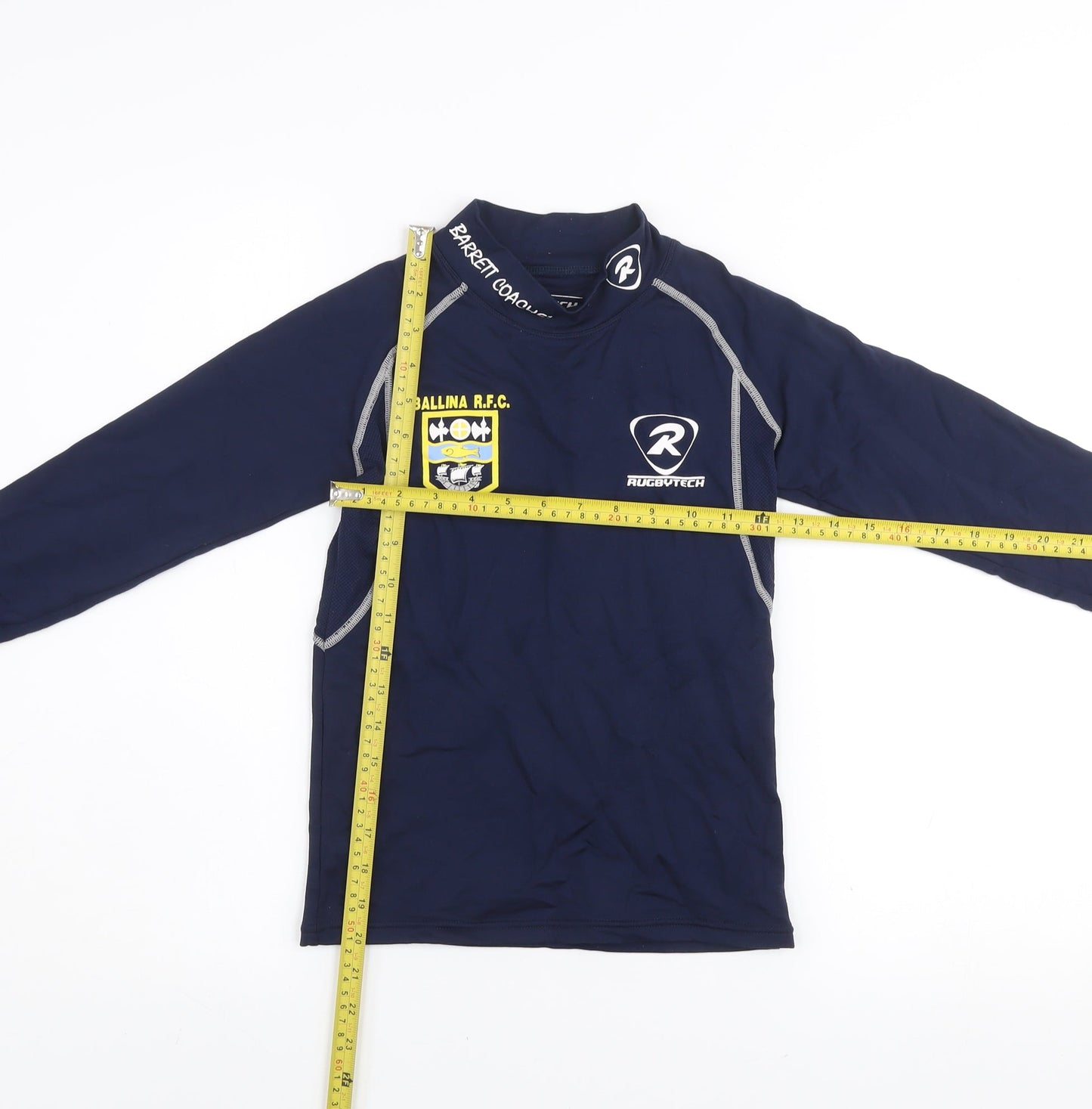 Rugbytech Boys Blue Long Sleeve Rugby Training Top 12-13 Years
