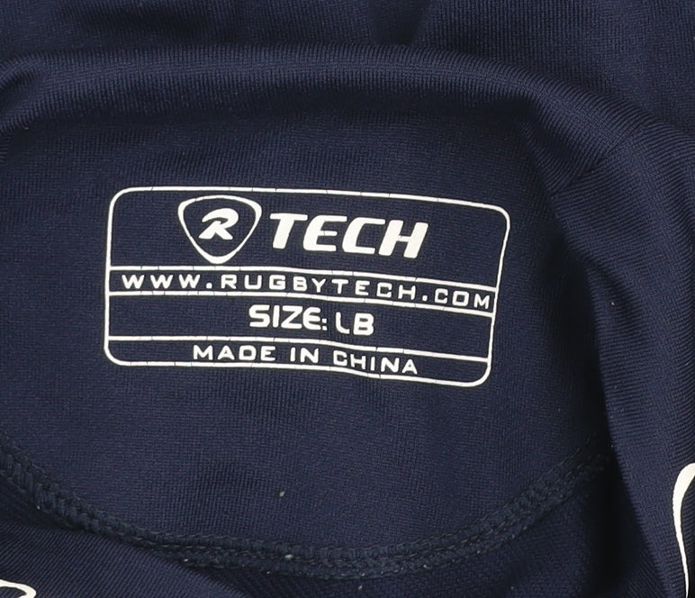 Rugbytech Boys Blue Long Sleeve Rugby Training Top 12-13 Years