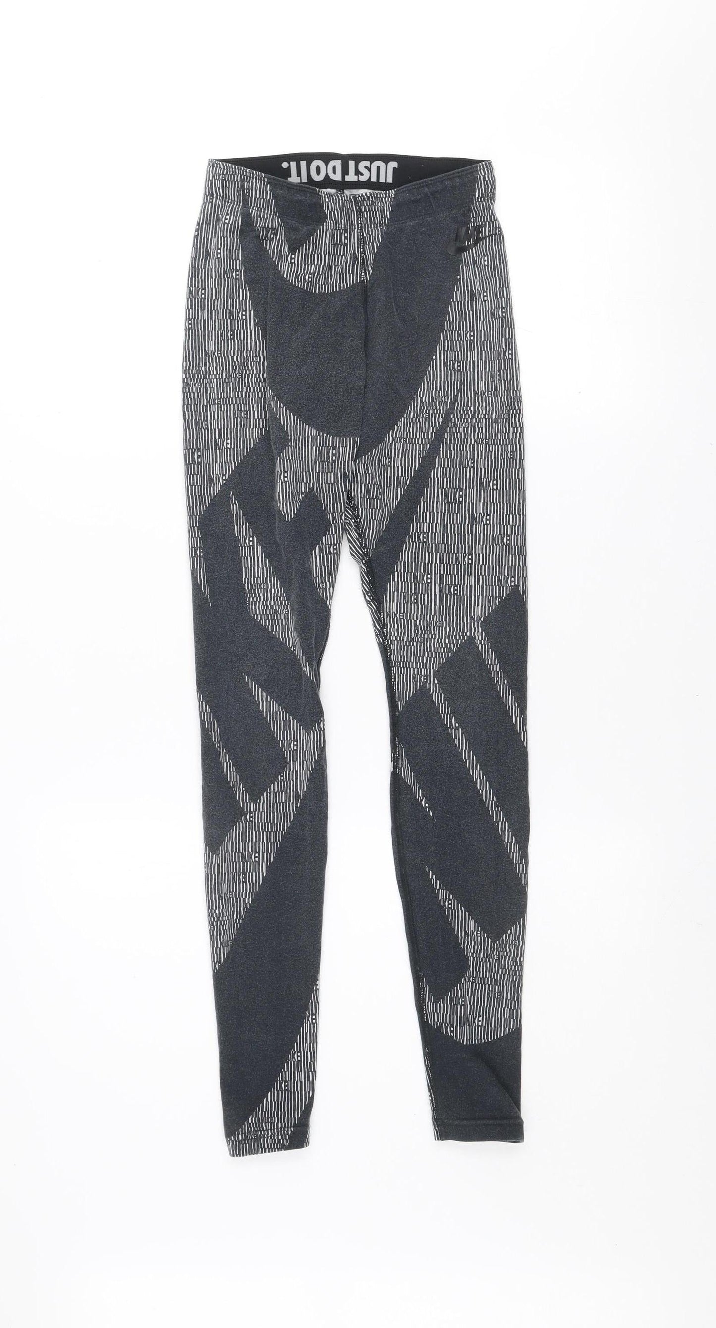 Nike Womens Black Printed XS Leggings Compression Activewear Trousers