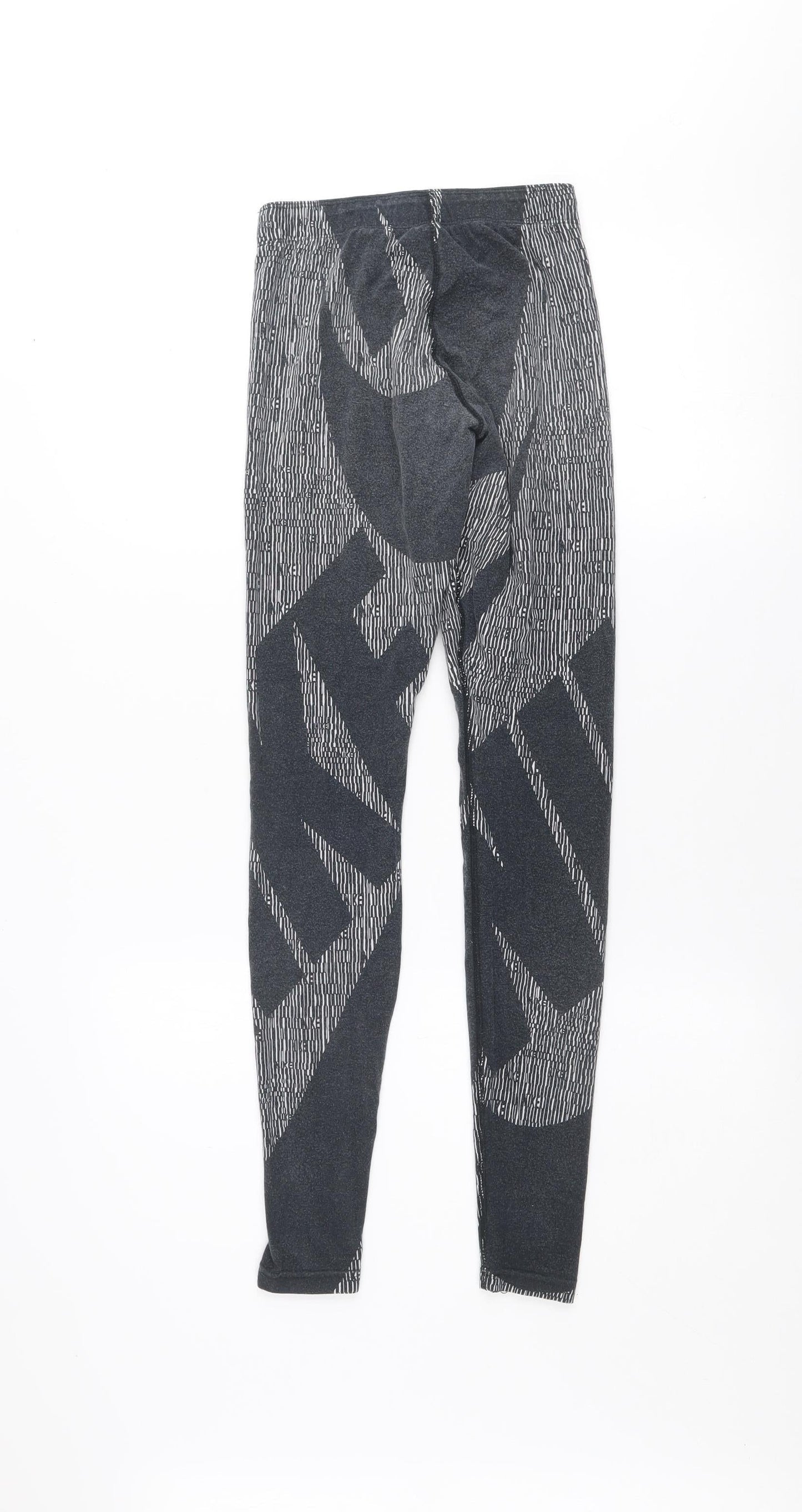 Nike Womens Black Printed XS Leggings Compression Activewear Trousers