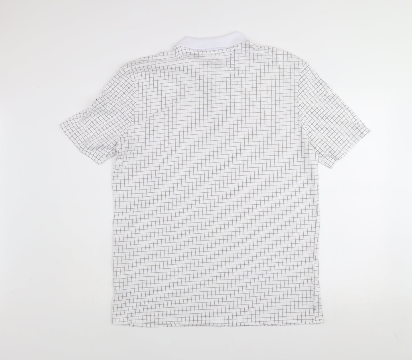 Slazenger Men's White Check Golf Polo Shirt Size L