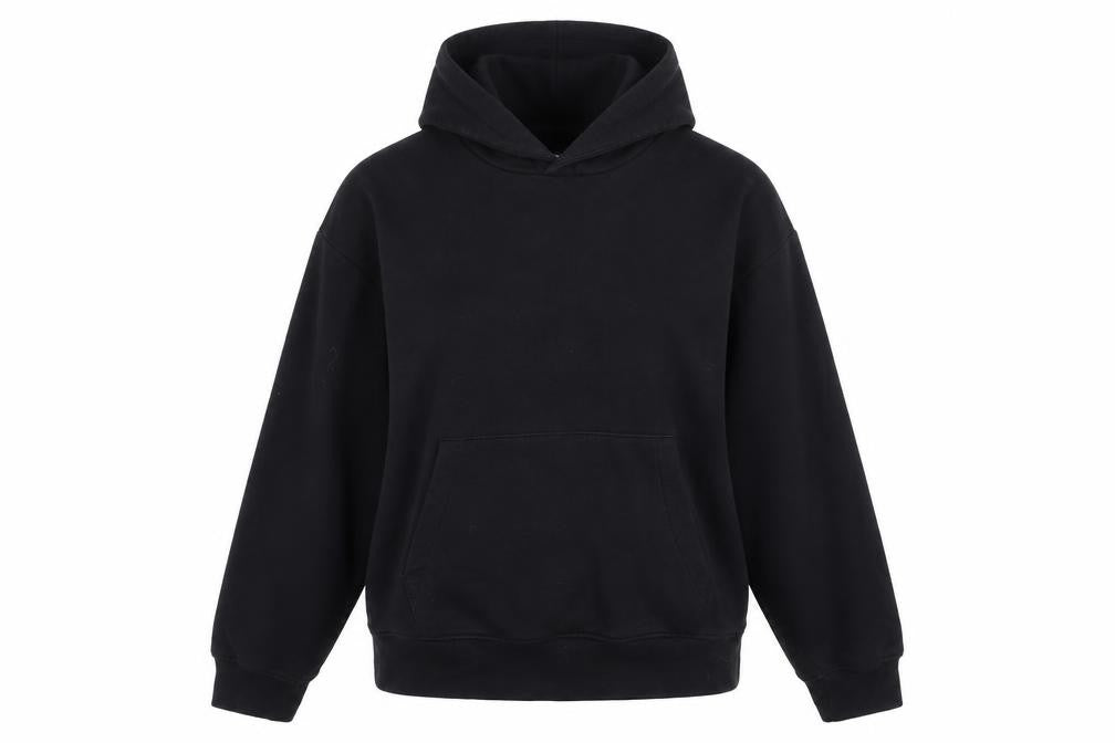 Zara Women Black Size 12 Pullover Hoodie Cotton Blend