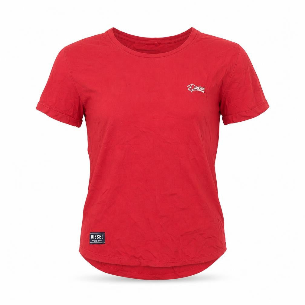 Diesel Men's Red Cotton Short Sleeve Crew Neck T-Shirt XL