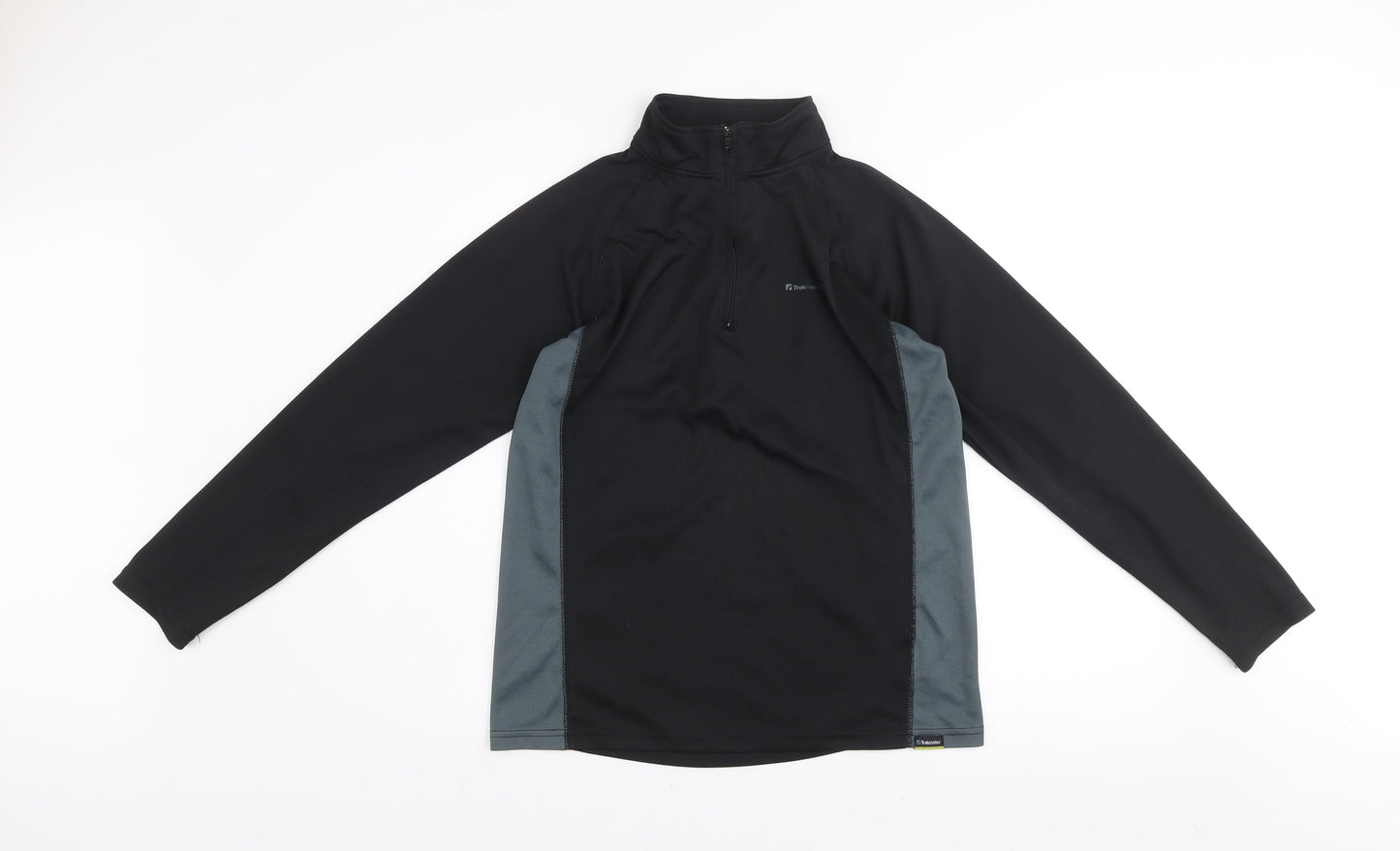 Trekmates Unisex Black L 1/4 Zip Pullover Lightweight Fleece Sweatshirt