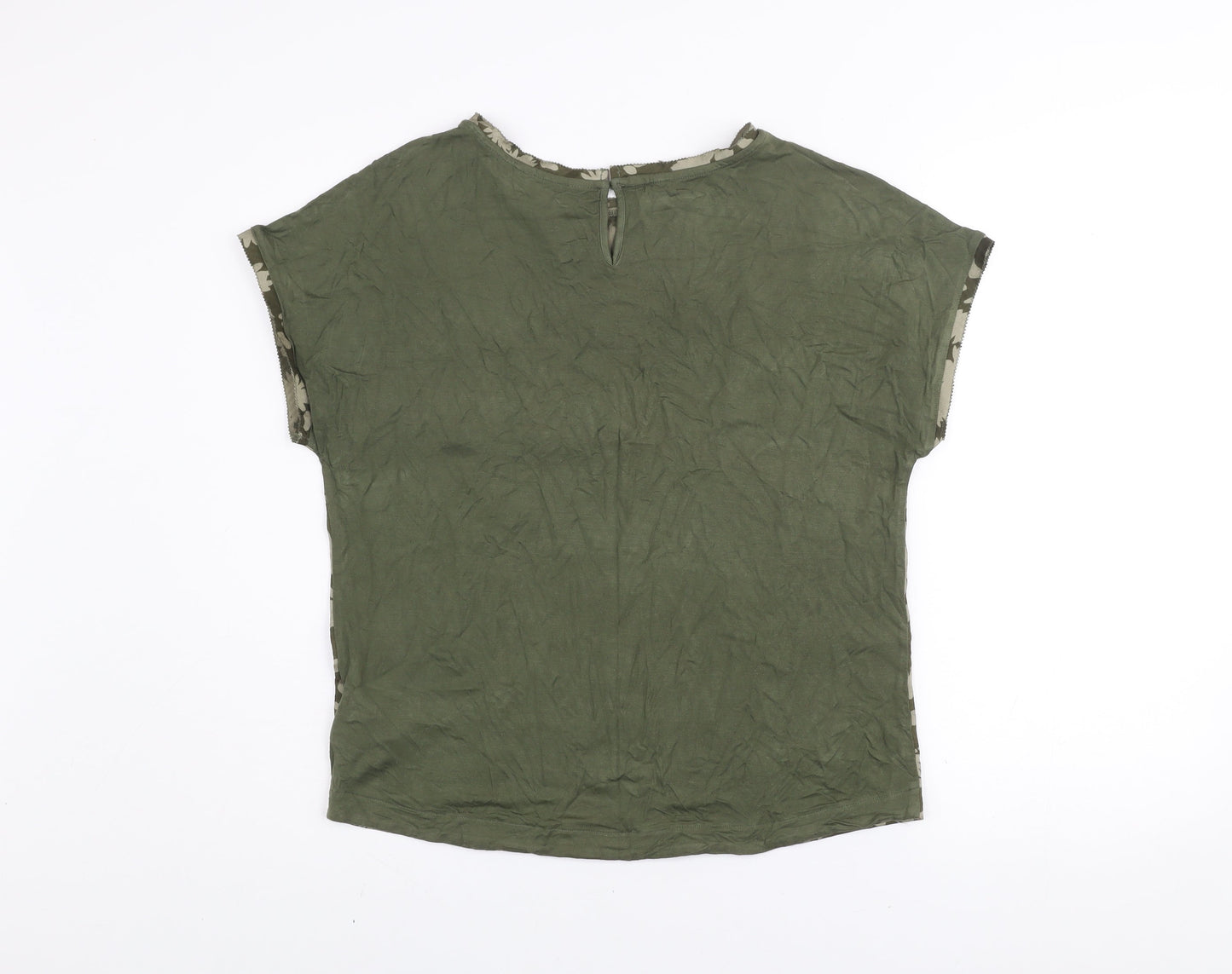 Marks and Spencer Women’s Green Floral Print Short Sleeve T-Shirt Size 8
