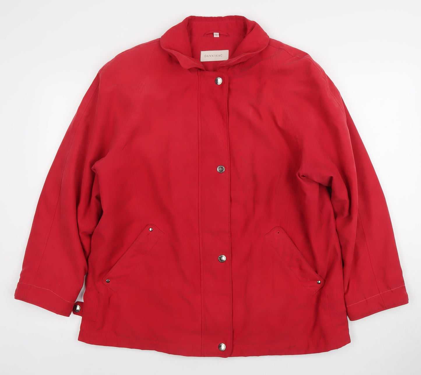 Dannimac Women Red L Mid-Length Rain Coat Jacket