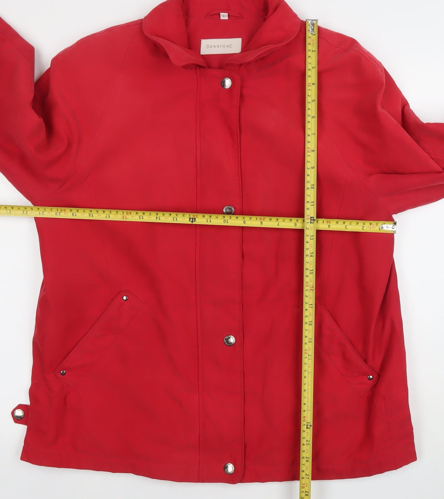 Dannimac Women Red L Mid-Length Rain Coat Jacket