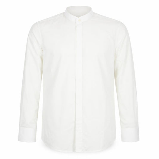 Donitz Men's White 16 Regular Fit Cotton Rich Long Sleeve Dress Shirt