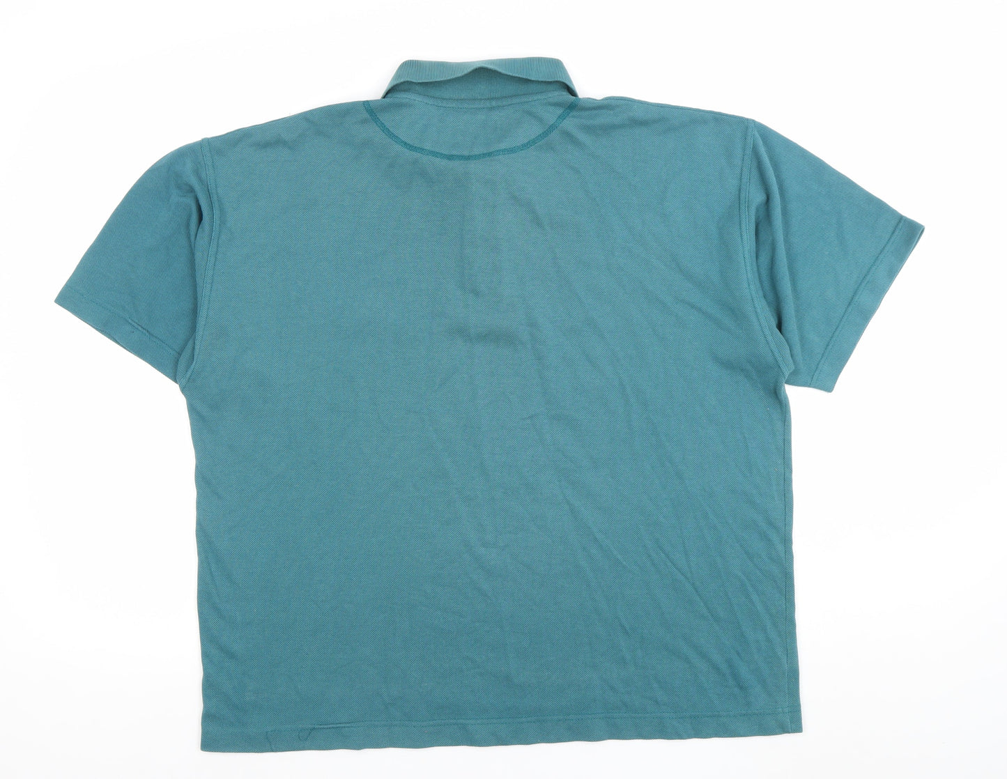 Back Swing Men’s Blue Cotton Short Sleeve Polo Shirt Size M