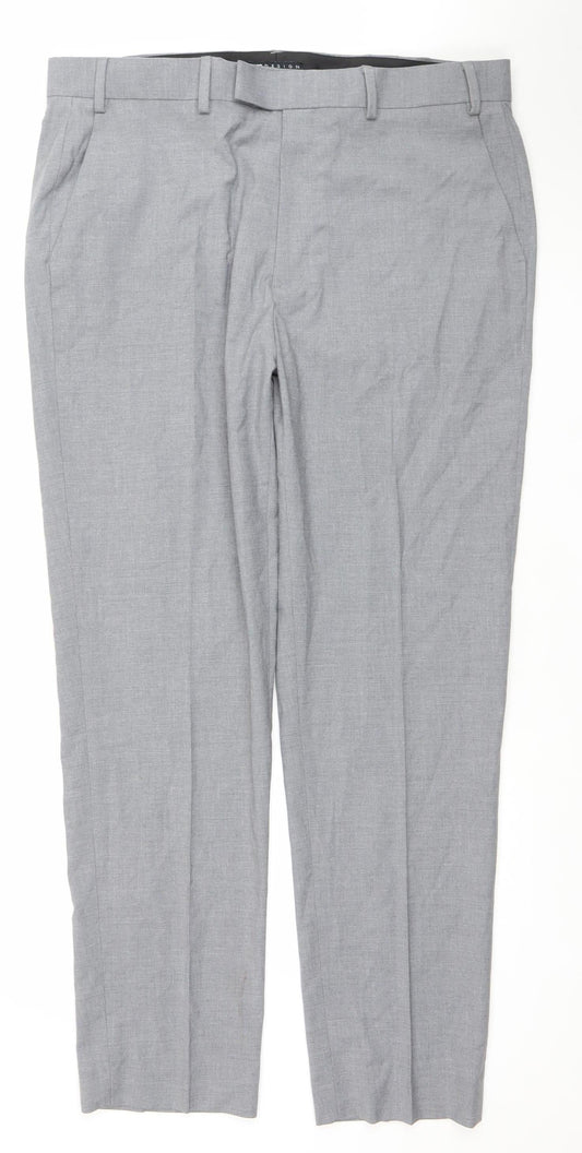 ASOS Design Men's Grey Slim Fit Smart Trousers W38 L32