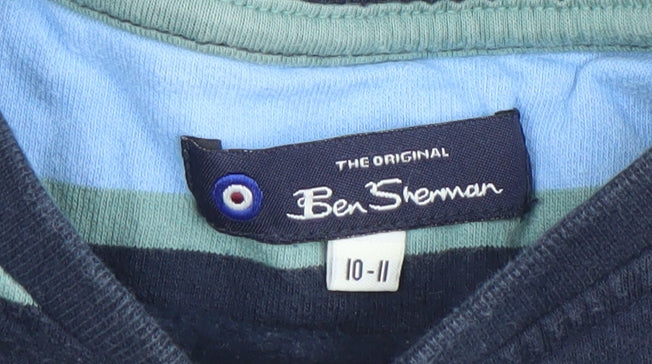 Ben Sherman Boys Blue Striped Pullover Sweatshirt 10-11 Years