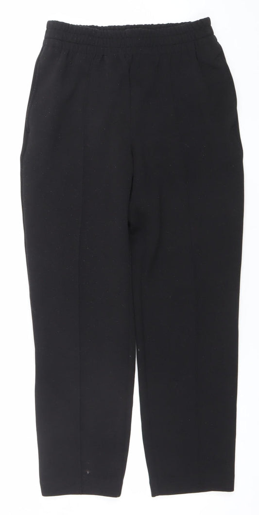 Dunnes Women’s Black XS Straight Leg Elastic Waist Trousers
